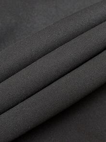 Manfinity ZONE917 标准尺码黑色宽松落肩连帽长袖上衣 - 黑色 - 查看 5