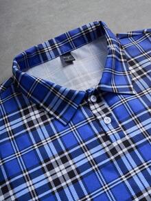 PAVTROS 男士格子印花 Polo 衫 - 彩色 - 查看 6