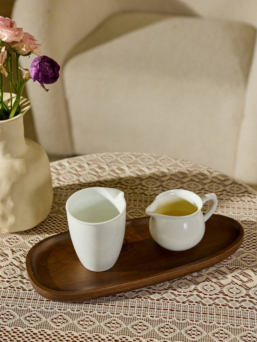 Cirelle Juego de té de porcelana blanca de alta calidad - Taza para infusión de té, Accesorios de juego de té Gongfu, Juego de té de porcelana blanca para el hogar, Filtro y distribuidor de té | Vajilla minimalista para el té de la tarde, la barra de café, el regalo de inauguración de la casa | Accesorios de cocina modernos, decoración de oficina, decoración del hogar | Juego de té, té, juego de tazas - Blanco - Ver 1
