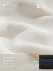 GLOWMODE Thin Polar Fleece Loose-Fit Cropped Drawstring Long Sleeve Jacket - Beige - View 3