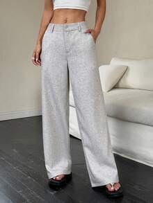 Flirla 女式简约时尚通勤高端百搭长裤