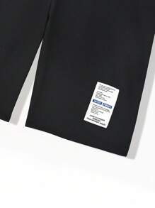 Claim Dot Men's Letter Graphic Pocket Loose Fit Bib Overalls Shorts