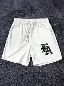 Manfinity Campus Court 男士松紧腰抽绳休闲夏季短裤