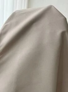 SHEIN PETITE 女款卡其色純色雙排扣短版夾克外套 秋季/教師節 辦公商務 經典優雅休閒 - 杏色 - 查看 12