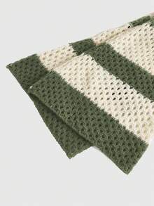 ROMWE Fairycore Star Pattern Hollow Out Crop Jumper - Multicolor - View 4