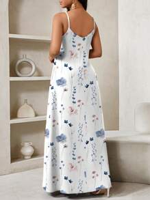 SHEIN Lady Vestido sin mangas con estampado - Multicolor - Ver 2