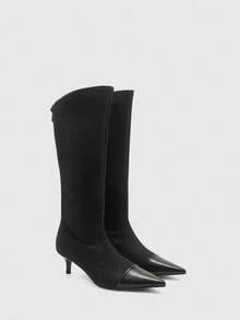 CUCCOO BIZCHIC Women's Fashion Commute Party Versatile Stiletto Boots - Black - View 6