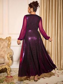 Cravure Halloween Plus Size Dresses - Purple - View 7
