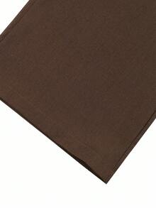 Claim Dot Men's Loose Straight Leg Casual Pants, Linen Elastic Waist Trousers, For Fall