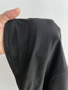 NU&NOW 2025 大码女装优雅时尚设计纯色高弹力面料金属可调节扣百搭设计感高端吊带背心 - 黑色 - 查看 7