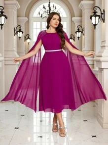 Ellevyn Váy cỡ lớn cho nữ, phù hợp cho mùa xuân, mùa hè, mùa thu, mùa đông, tay dài, màu đỏ hồng, trang phục Halloween thanh lịch, trang phục hòa nhạc, trang phục lễ hội cho phụ nữ, trang phục đi chơi đêm, váy cho phụ nữ, váy cỡ lớn cho phụ nữ - Màu Hồng Tươi - Xem 2
