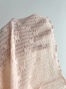 Elamini 2 件套女士秋冬时尚蕾丝花边吊带背心和蕾丝领收腰 A 字迷你连衣裙套装 - 粉色 - 查看 5