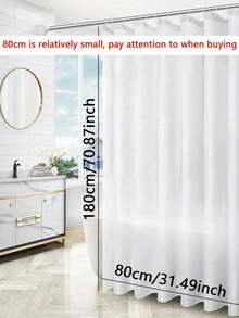 纯色防水浴帘 - 复古浴室装饰，秋季美学，波西米亚风格，可爱的返校必备品，大学宿舍配件，涤纶内衬，防潮，易清洁