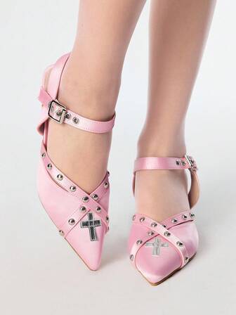 Kawaii Elegantes zapatos de tacón alto de mujer de moda casual con puntera fina y tacón delgado. Diseño con hebilla adecuado para fiestas, uso diario y vestidos de noche. Aumentan la altura y dan sensación de piernas talla grande largas. Tacones versátiles y cómodos para mujeres.