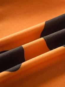 SCOOBY-DOO X SHEIN 小男孩棕色可爱狗狗印花 3D 耳朵连帽衫，适合秋冬季、万圣节、派对和聚会 - 棕色 - 查看 5