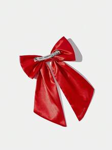 TOM & JERRY X SHEIN 1 Set Women's Fashion Elegant Heart Print Bow Hair Clips, Ideal Gift Choice - Multicolor - View 5