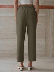 MOTF PREMIUM 纯色斜口袋锥形裤