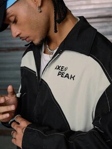 AXEPEAK Áo khoác nam tay dài dáng rộng, thoải mái, thời trang mặc hàng ngày, mùa thu, mùa đông - Nhiều màu - Xem 7