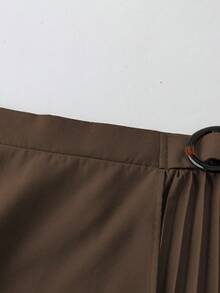 Modelyn Plus Size Women Elegant Commuter Asymmetrical Patchwork Design Pleated Skirt Fall Cloth For Women