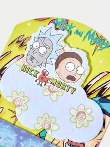 Rick and Morty X SHEIN Colorful Cartoon Figure Graphic Cute Memo Pad - Yellow - View 3