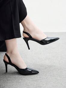 CUCCOO BIZCHIC 女士黑色基本款镂空上班高跟鞋 - 黑色 - 查看 1