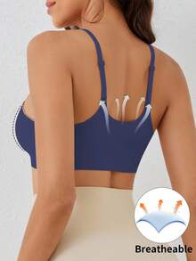 Ocili 女士纯色休闲舒适日常内衣 - 藍色 - 查看 2