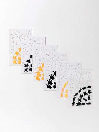 J-Fashion Assortiment de papillons, de paillettes d'Halloween et de pierres de maquillage