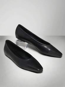 SHUZIA Giày bệt mũi nhọn thanh lịch, thoải mái, giản dị dành cho nữ - màu đen - Xem 7