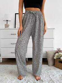 RueChic Women Plus Size Cotton LEOPARD Pattern Sleep Bottom - Multicolor - View 5