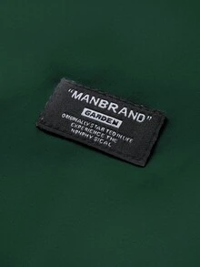 Manfinity Homme Men's Raglan Sleeve Solid Color Round Neck Casual Versatile T-Shirt - Dark Green - View 4