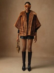 Vesra Women's Casual Thickened Hooded Fleece Jacket