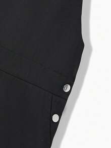 Claim Dot Men's Letter Graphic Pocket Loose Fit Bib Overalls Shorts