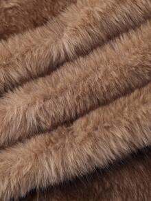 EMERY ROSE Women's Solid Color Long Sleeve Open Front Loose Faux Fur Jacket Winter Coats For Women Winter Clothes For Women Going Out,Fall