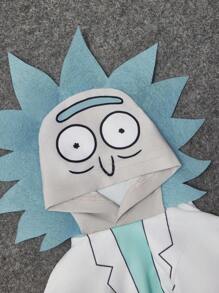 Rick and Morty X SHEIN 1pc Cartoon Character Cosplay Pet Jumpsuit, Loungewear, Pajamas, Cat/Dog Outfit, Cosplay - Multicolor - View 3