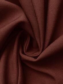 SHEIN Frenchy Robe évasée élégante et minimaliste avec boucle métallique rouge, grande taille. Convient pour le bureau, les déplacements, les fêtes, les rassemblements, le Nouvel An, Noël - Tabac - Voir 3