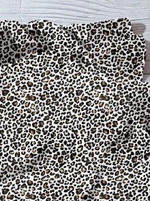 EMERY ROSE Plus Size Women's Daily Casual Vacation Pink V-Neck Small Flying Sleeves Vacation Style Leopard Pattern Loose Shirt, Women's Summer Clothing, Women's Vacation Clothing, Women's Summer Clothing, Women' Autumn And Winter Chic Blouses For Women