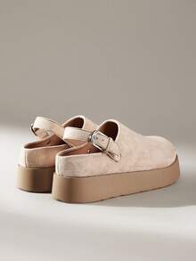 Solecia 女士休闲厚底鞋，秋冬季 - 杏色 - 查看 4