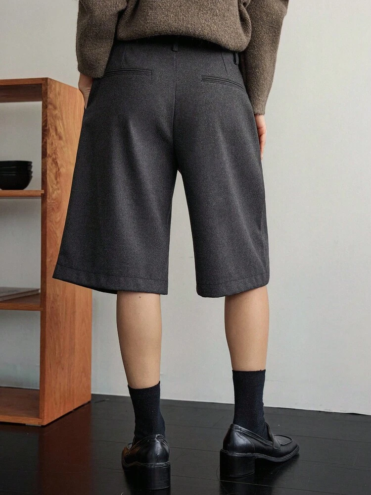 Women's Loose Business Casual Shorts, Suitable For Office, Commuting, And Outdoor Work, Autumn