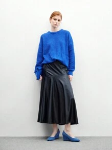 CUCCOO BIZCHIC 女士黑色经典简约风格厚底坡跟鞋 - 藍色 - 查看 10