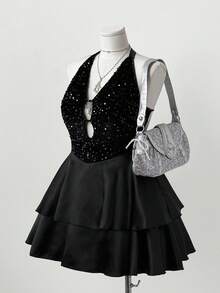 Sunspun 万圣节大码连衣裙 - 黑色 - 查看 7