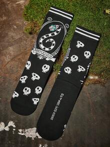 Beetlejuice X SHEIN 女士中筒袜 - 彩色 - 查看 10