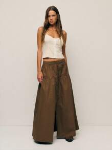 Nöista Women's Plaid Front Button Camisole Top - Apricot - View 6