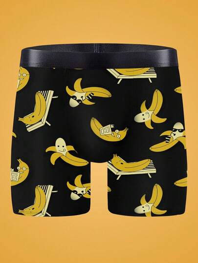 Happy Jammies 男式香蕉印花松紧腰休闲平角内裤