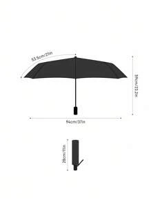 Beetlejuice X SHEIN 1pc Striped & Letter Graphic Umbrella, UV Protection, Suitable For School, Work, Outdoor And Daily Use, Designed For College Students, High School Students And Men & Women, Goth - Black and White - View 8