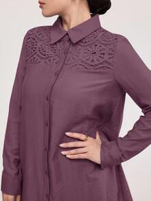 Veilorie 女式纯色简约长袖上衣和长裤两件套，日常穿着 - 粉色 - 查看 2