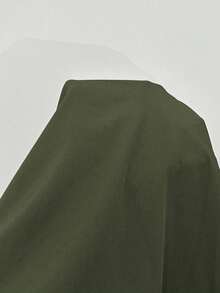 Breezaya Sleeveless Round Neck Solid Color Casual & Commute Dress With Cinched Waist And Split Hem For Women Maxi Women Outfit - Army Green - View 8