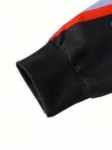 青少年女孩夹克外套，休闲街头赛车摩托车印花棒球夹克，适合搭配皮裤、长裤、中长裙、秋装 - 彩色 - 查看 7