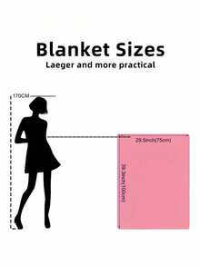 THE POWERPUFF GIRLS X SHEIN Blossom, Bubbles, Buttercup Pattern Fleece Throw Blanket -Plush Coral Blanket For Sofa, Office Chair & Travel, Ultra-Soft Lightweight Home Decor - Baby Pink - View 12