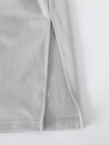 3 pièces/Paquet Robe sans manches minimaliste et décontractée de couleur unie pour jeunes filles