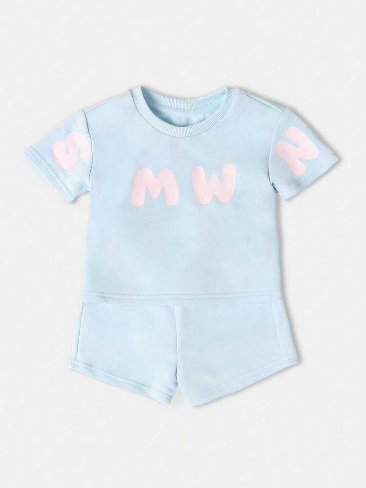 Oversized SMWN T-Shirt With Matching Shorts Set